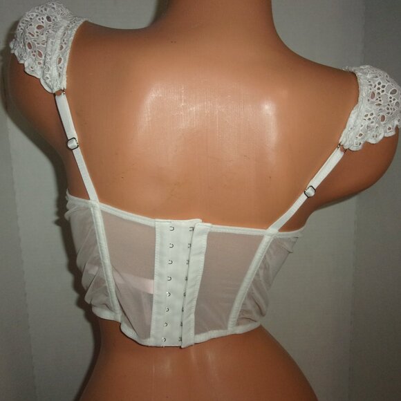 Victoria's Secret Dream Angels White Eyelet Lace Corset Top - Picture 5 of 5
